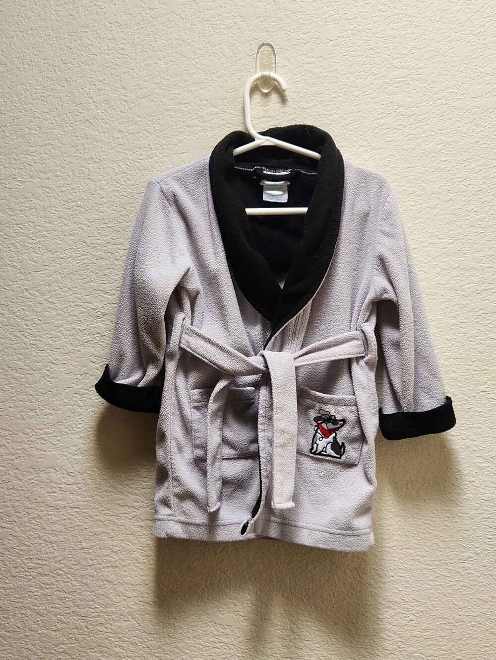 Vintage Sleepwear Buns Kidz Gray Black Sleep Robe Cozy Kids 24 Months Dog